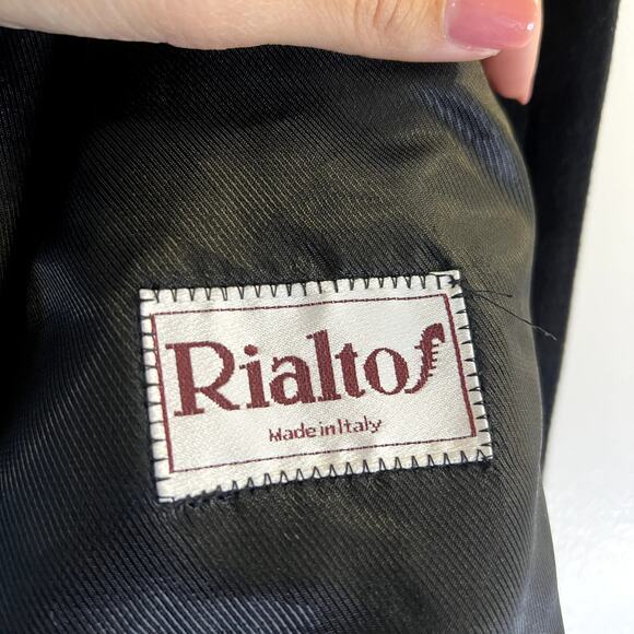 Rialto Italian wool cashmere long coat men's size 44 L BB - Picture 7 of 10